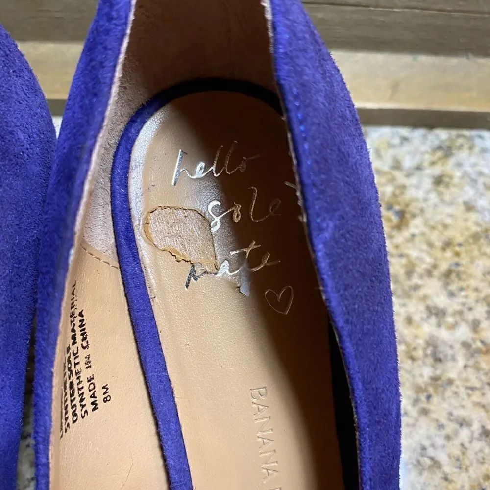 ✅Banana Republic Purple pumps high heels